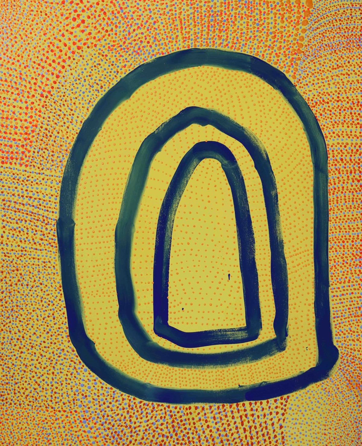 Burndud Ground 03 by Yindjibarndi artist Alice Guiness, original Aboriginal acrylic painting on canvas, 120 x 150 cm