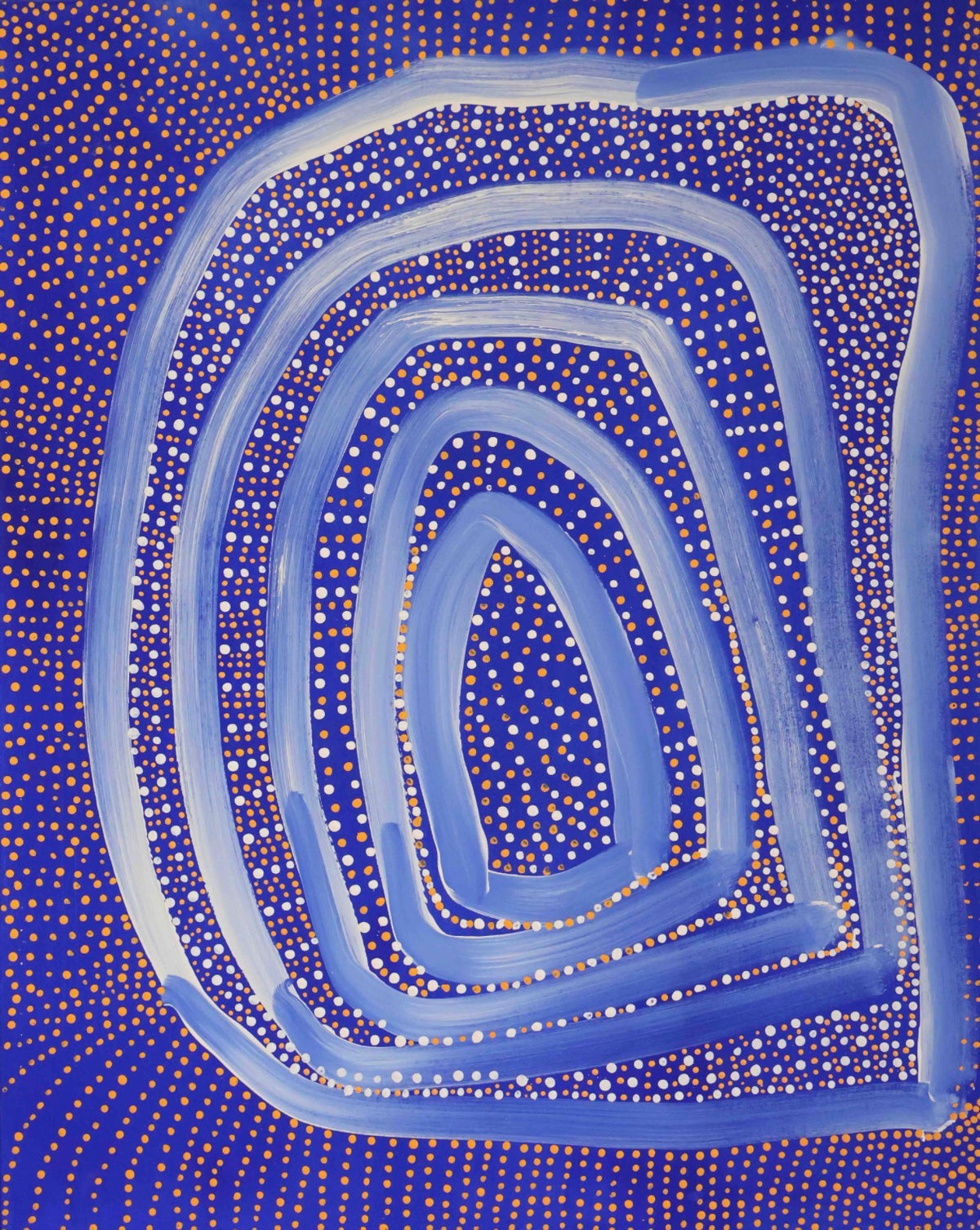 Burndud Ground 07 by Yindjibarndi artist Alice Guiness, original Aboriginal acrylic painting on canvas, 120 x 150 cm