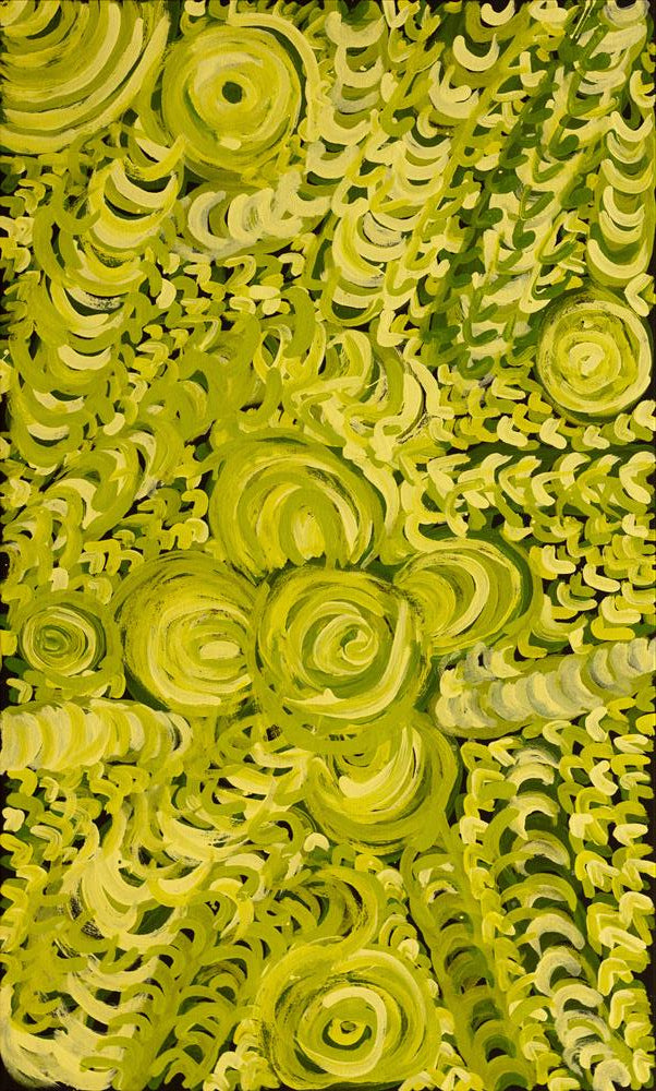 'Anumara Tjukurpa' by Maria Curley, 102x62cm, Acrylic on Belgian Linen, APY Lands Aboriginal artwork by Aboriginal Contemporary.