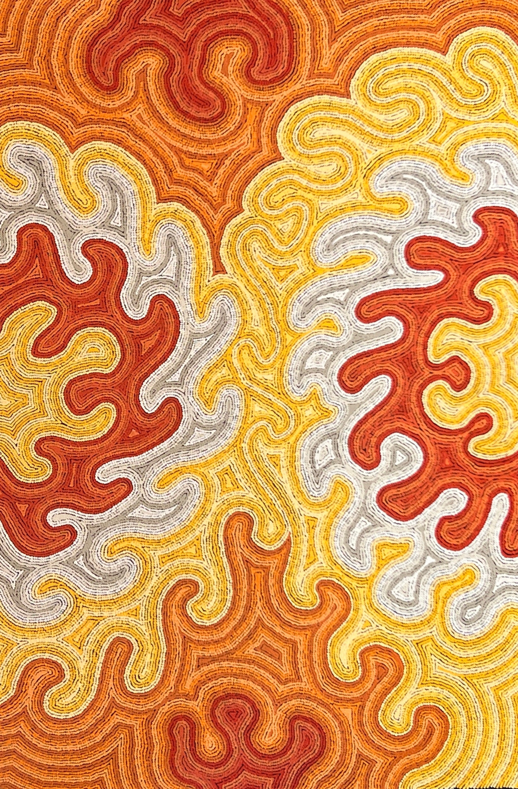 'Piltati' by Mukayi Baker, 150x100cm, APY Lands Aboriginal artwork.