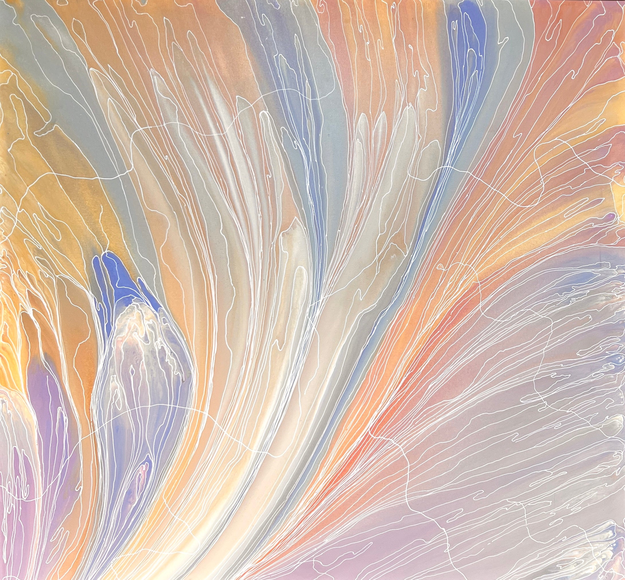 Salt Lake 170cm x 180cm acrylic on canvas Aboriginal art by Janice Stanley, ethically sourced from Aboriginal Contemporary online gallery