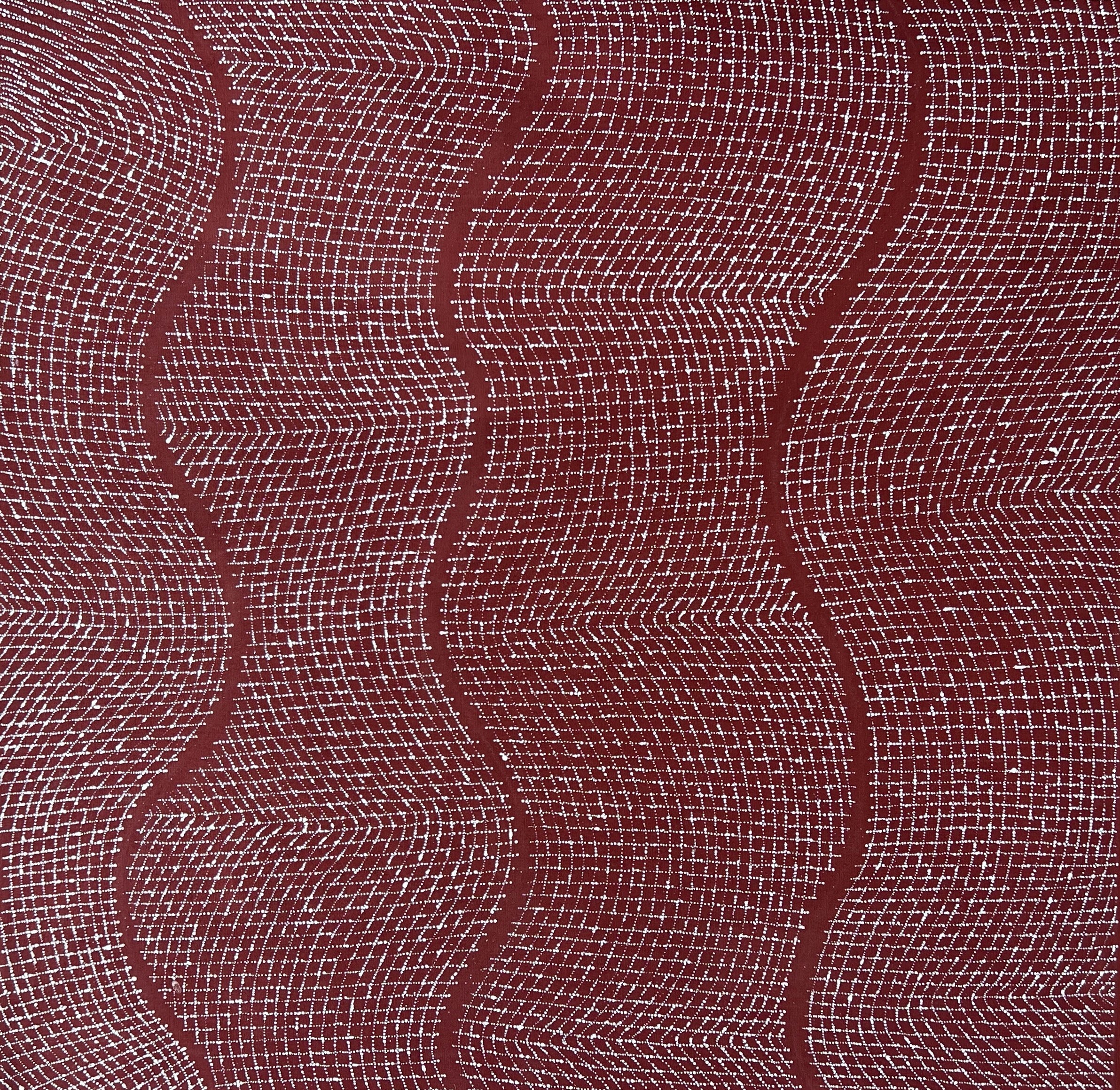 'Snakevine Dreaming' by Valda Napangardi Granites, 107cm x 107cm, Central Desert Aboriginal Artwork