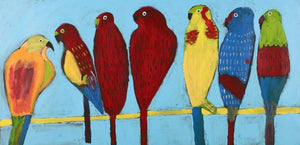 Birds that live around Yuendumu - 91cm x 46cm