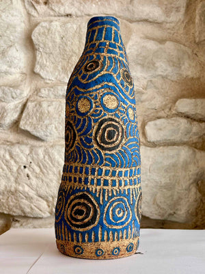 Aboriginal art ceramic by Daisybell Kulyuru