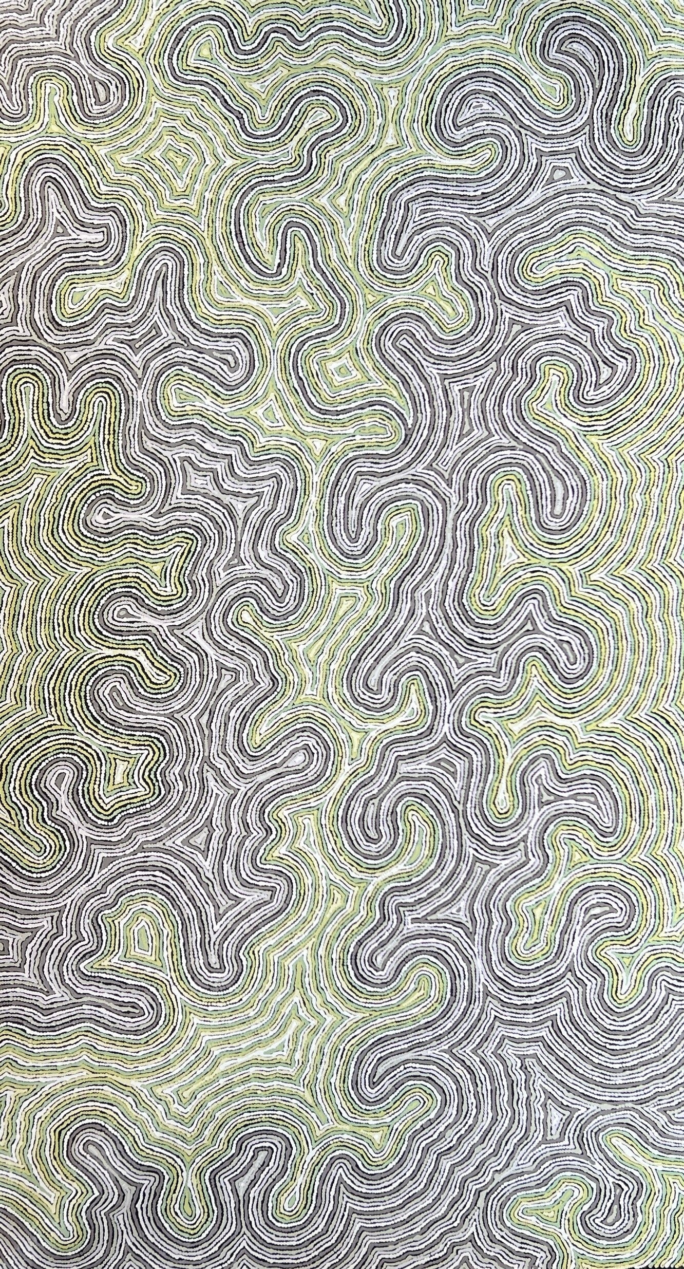 'Piltati' by Mukayi Baker, 180x100cm, APY Lands Aboriginal artwork. 