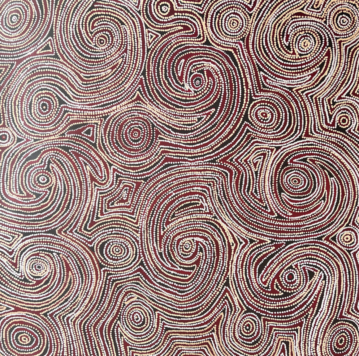 Lukarrara Jukurrpa ( Desert Fringe-rush Seed Dreaming) - 107cm x 107cm