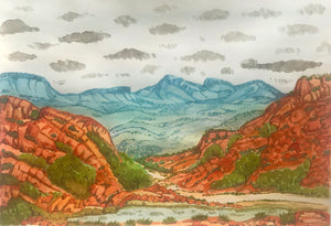 Urrampinyi, West of Alice Springs NT - Framed size 57cm x 44cm